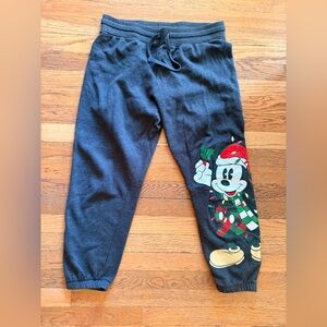 Disney Charcoal Joggers with Festive Mickey Mouse
